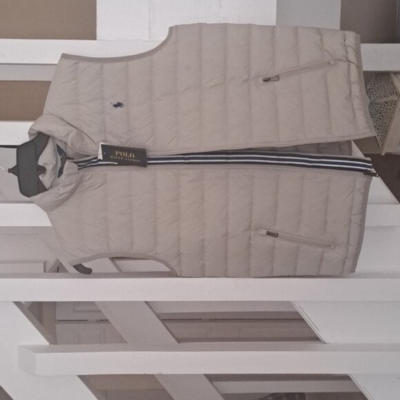 Polo Ralph Lauren NWT  Young Men/Boys  Packable,Dove Grey quilted Vest XL 18-20 - Picture 4 of 6
